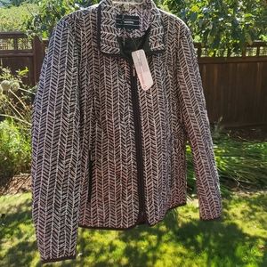 NWT Land's End Jacket, Black White, SZ XL